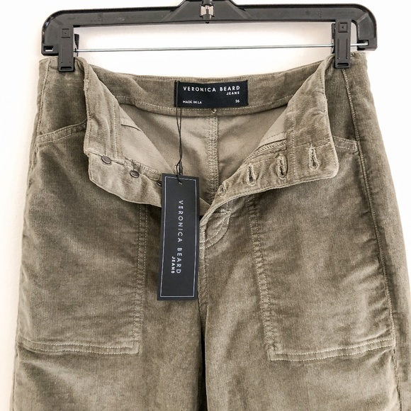 Veronica Beard Dark Green Flare Jeans - Picture 7 of 9